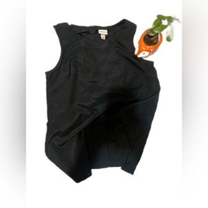 Womens Black Sleeveless Blouse